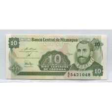 NICARAGUA 0,10 DE CORDOBA BILLETE SIN CIRCULAR, UNC